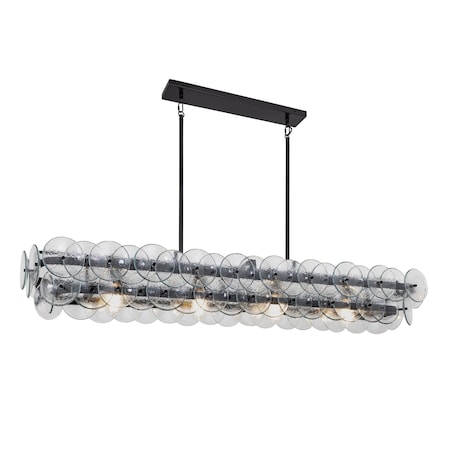 Maxim Lighting Loren 54'' Linear Chandelier, Gunmetal 21826TCGM
